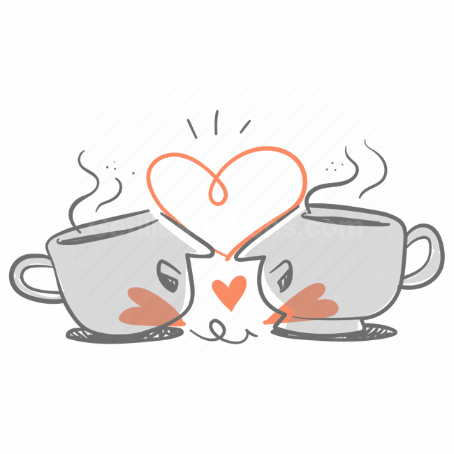 love, coffee, heart, romance, connection